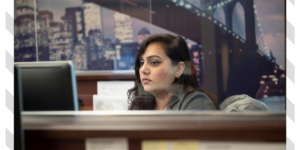 Farhana working at New York personal injury law firm, Finz & Finz, P.C.