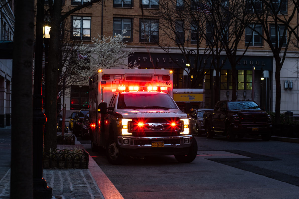 catastrophic injury patient arriving at a hospital in a NY ambulance