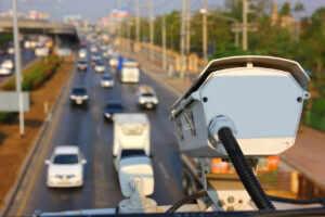 Traffic Camera Recording the Road