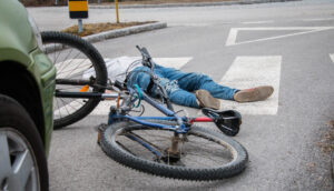 Aftermath of a bicycle accident