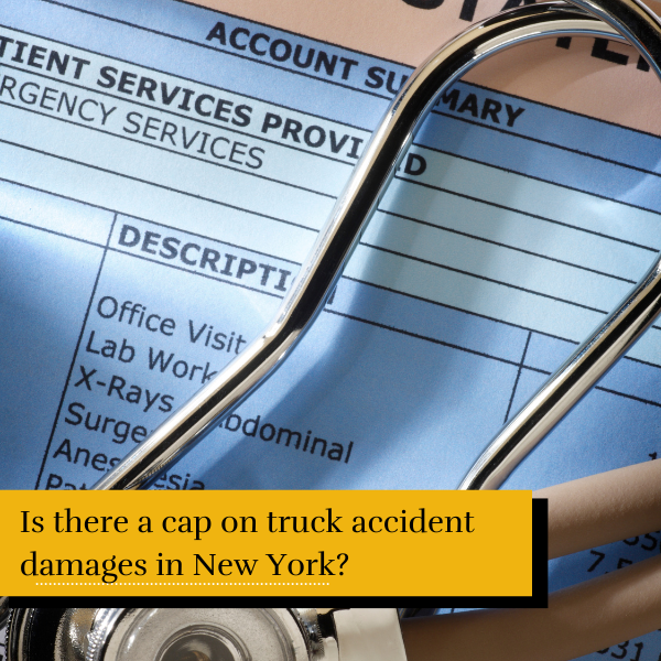 stethoscope laying on top of medical bills of a truck accident victim