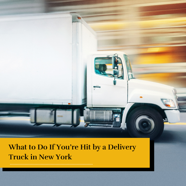 delivery truck in new york - accident with a delivery truck
