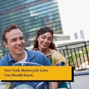 couple riding a motorcycle in new york - new york motorcycle laws
