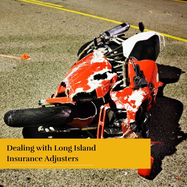 crashed motorcycle in long island