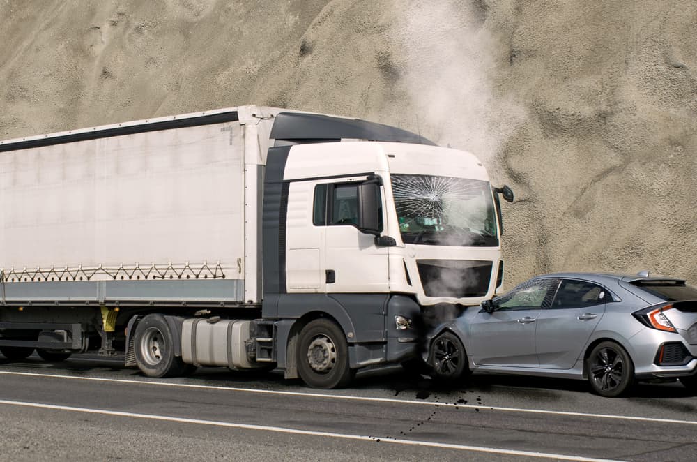 Collision Between Truck and Car